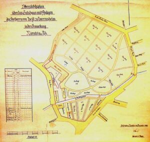 Plan der Gartenanlagen von 1920